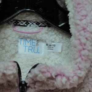 light pink fleece Sweater , brand new. Partial zip